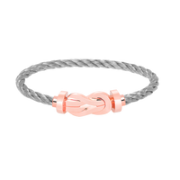 [LOVE LUCKY]CHANCE LARGE 8 FIGURE BUCKLE NO DIAMOND BRACELET ROSE GOLD