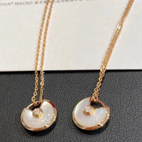 [LOVE LUCKY]AMULETTE ROSE GOLD MOP NECKLACE