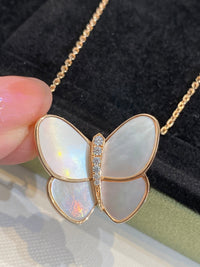 [LOVE LUCKY]BUTTERFLY GOLD MOP DIAMOND NECKLACE