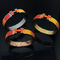 [LOVE LUCKY]H BRACELET ORANGE RAINBOW CERAMIC
