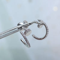 [LOVE LUCKY]JUSTE EARRINGS 12.75MM SILVER DIAMOND