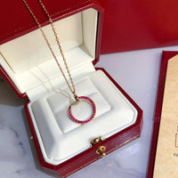 [LOVE LUCKY]JUSTE NECKLACE GOLD RED DIAMONDS