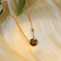 [LOVE LUCKY]SUN PEDANT PINK GOLD 1 DIAMOND NECKLACE