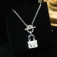 [LOVE LUCKY]POP H PEDANT SILVER NECKLACE