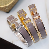 [LOVE LUCKY]H BRACELET 12MM BROWN