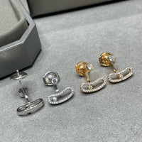 [LOVE LUCKY]MOVE UNO PINK GOLD DIAMOND EARRINGS