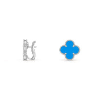 [LOVE LUCKY]CLOVER SILVER 15MM MOP EARRINGS COLLECTION