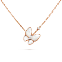 [LOVE LUCKY]BUTTERFLY MOP DIAMOND NECKLACE