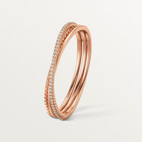 [LOVE LUCKY]ETINCELLE HALF-PAVED DIAMOND BRACELET