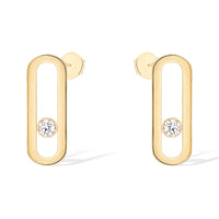 [LOVE LUCKY]MOVE UNO SMALL 1 DIAMOND EARRINGS