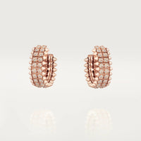[LOVE LUCKY]CLASH 9.2MM FULL DIAMOND DOUBLE ROW EARRINGS