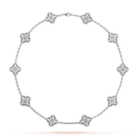 [LOVE LUCKY]CLOVER 10 MOTIFS DIAMOND NECKLACE