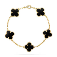 [Love Lucky] CLOVER 5 MOTIF ONYXS BRACELET COLLECTION