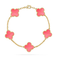 [Love Lucky] CLOVER 5 MOTIFS  PINK MOP BRACELET COLLECTION