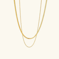 [LOVE LUCKY]Hailey Layered Gold Chain Necklace