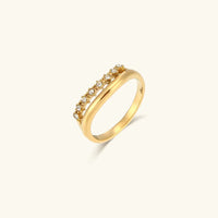 [LOVE LUCKY]Adeline Diamond Simulant Gold Ring