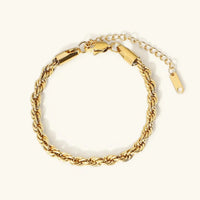 [LOVE LUCKY]Clara Rope Chain Gold Bracelet