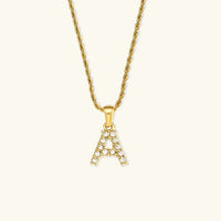 [LOVE LUCKY]Maeve Letter Initial Diamond Necklace