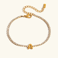 [LOVE LUCKY]Avaria Bubble Letter Tennis Bracelet