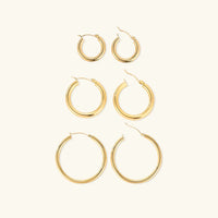 [LOVE LUCKY]Broad Round Hoops