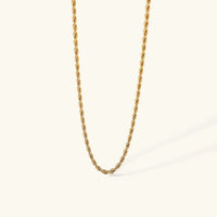 [LOVE LUCKY]Calle Rope Chain Gold Necklace