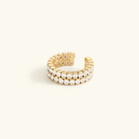 [LOVE LUCKY]Cassandra Studded Gold Ring