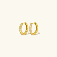 [LOVE LUCKY]Cathy Paved Hoop Earrings
