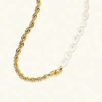 [LOVE LUCKY]Dualia Gold Pearl Necklace