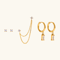 [LOVE LUCKY]Dina Essential Diamond Earrings Bundle