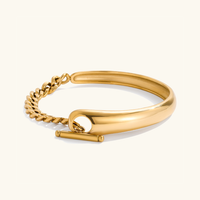 [LOVE LUCKY]Myrna Chained Gold Bangle