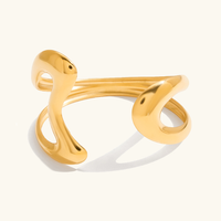 [LOVE LUCKY]Lulu Sculpted Gold Bangle