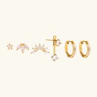 [LOVE LUCKY]Essential Diamond Earrings Bundle