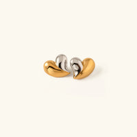 [LOVE LUCKY]Dorothea Two Tone Heart Earrings