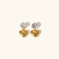 [LOVE LUCKY]Emmeline Heart Gold Earrings