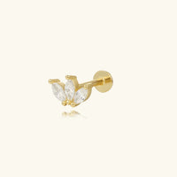 [LOVE LUCKY]Trio Flat Back Diamond Stud