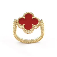 [LOVE LUCKY]CLOVER RIVERSIBLE RING GOLD COLLECTION