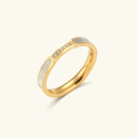 [LOVE LUCKY]Gabrielle Diamond Simulant Gold Ring
