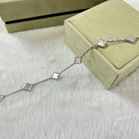 [LOVE LUCKY]CLOVER 6 MOTIF WHITE MOP BRACELET