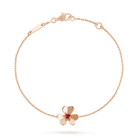 [LOVE LUCKY]FRIVOLE GOLD FLOWER PINK MALACHITE BRACELET