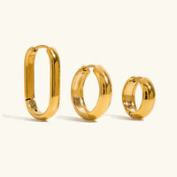 [LOVE LUCKY]Clarabelle Staple Gold Hoops Bundle