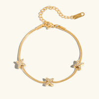 [LOVE LUCKY]Brienne Diamond Cross Herringbone Bracelet