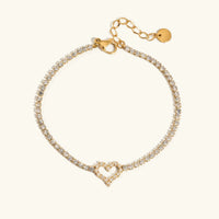[LOVE LUCKY]Patrice Diamond Heart Bracelet