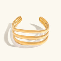 [LOVE LUCKY]Meredith Triple Layer Gold Bangle