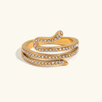 [LOVE LUCKY]Serpentina Layered Diamond Ring