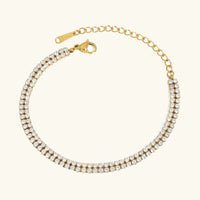 [LOVE LUCKY]Celene Layered Tennis Bracelet
