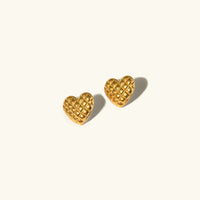 [LOVE LUCKY]Irina Gold Heart Earrings