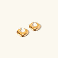 [LOVE LUCKY]Fawn Gold Hoops