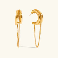 [LOVE LUCKY]Galilea Link Chain Hoops