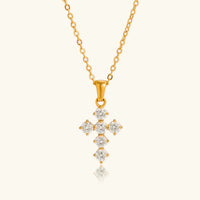 [LOVE LUCKY]Wynter Diamond Cross Necklace