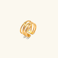 [LOVE LUCKY]River Gold Ring